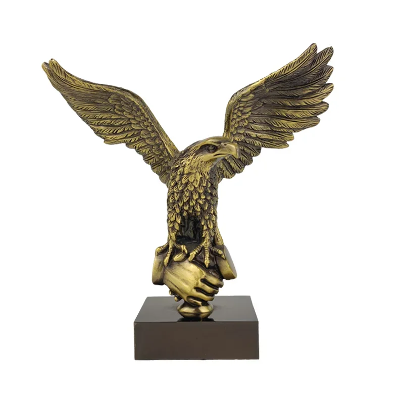 

#Custom High Quality Elegant Metal Bronze Eagle Statue Sculpture Figurine Trophy For Business Awards Gifts