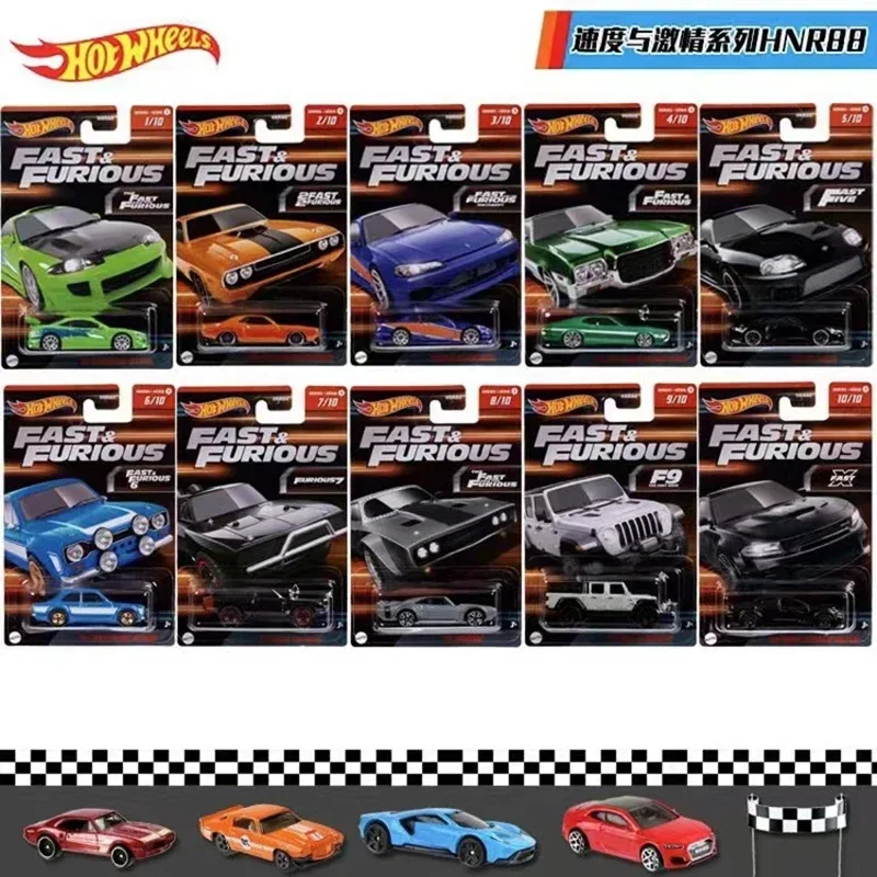 Original Hot Wheels Fast and Furious Mini Cars Hotwheels 1/64 Dodge Car Model HNR88 Hotweheels Miniatures Cars Hoteelws Cars