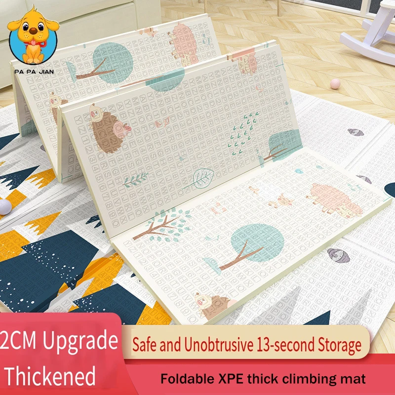 

Quick Fold XPE Baby Play Mat, Compact Storage Design Crawling Pad, Non-Toxic Waterproof for Nursery Small Apartments Travel