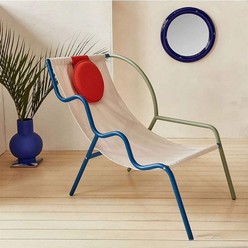 Home Balcony Summer Lunch Break Lounge Chair Leisure Decoration Designer Canvas Chair
