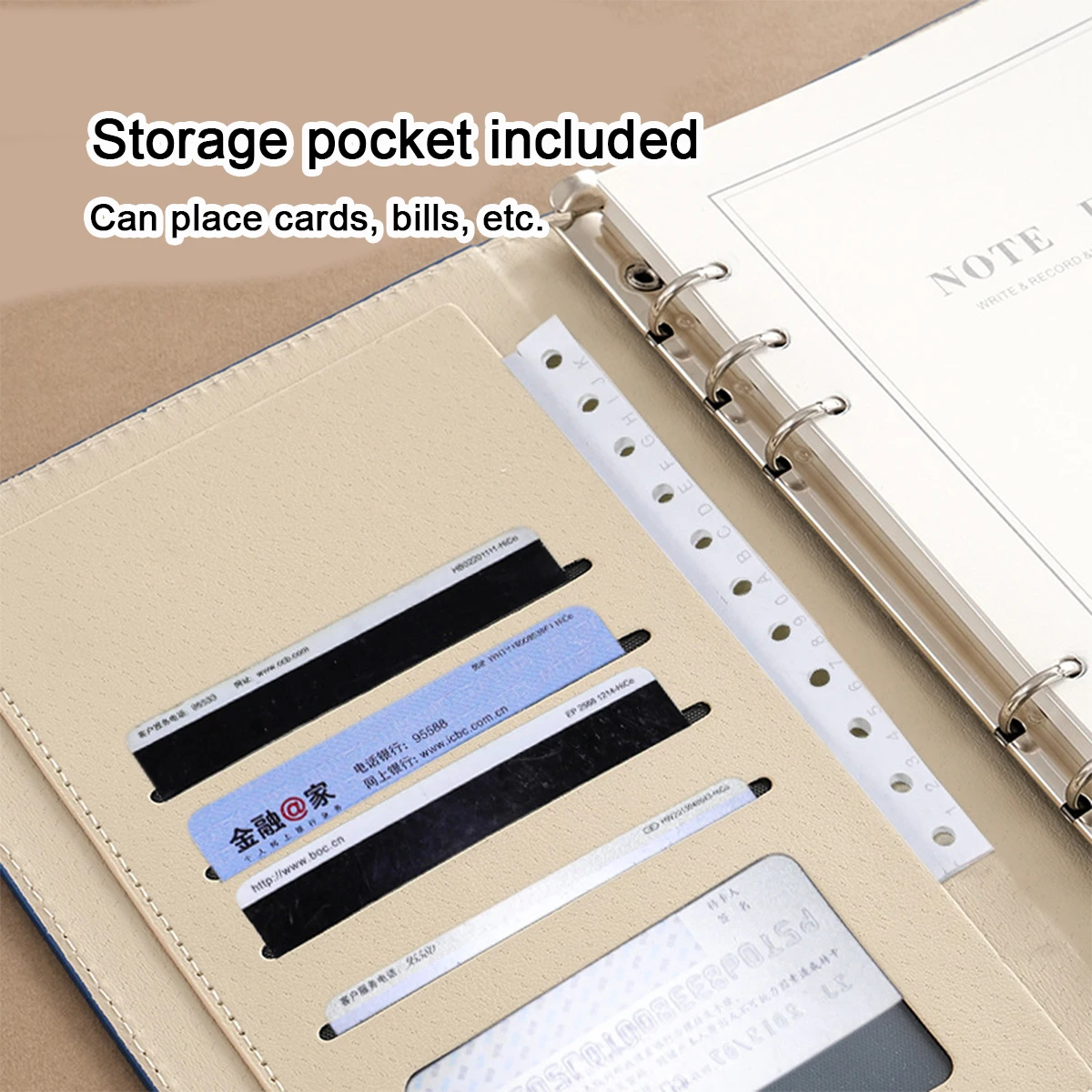 (Can Engrave Logo) A5 Thick Leather Student Notebook, Buckle Diary, Business Loose-leaf Notepad, Meeting Record Book, Travel Log