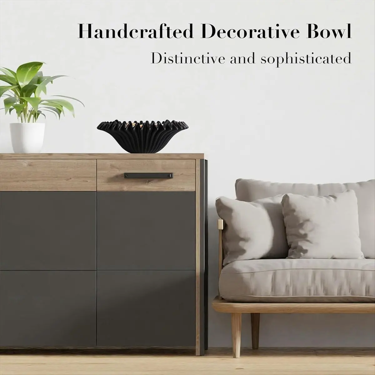 N14R Top Large Decorative Bowl - Fruit Bowl for Kitchen Counter, Key Bowl for Entryway Table, Modern Decorative Bowls for Home