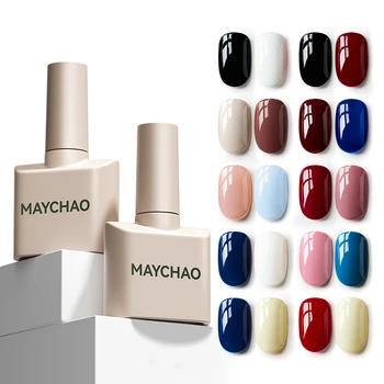 MAYCHAO DIY 솔리드 컬러 젤 네일 광택제, 광택 반영구 흡수, UV LED 프로스트 젤 네일 페인팅 바니시, 세트당 2 개 Best5 MAYCHAO DIY 솔리드 컬러 젤 네일 광택제, 광택 반영구 흡수, UV LED 프로스트 젤 네일 페인팅 바니시, 세트당 2 개 Best5