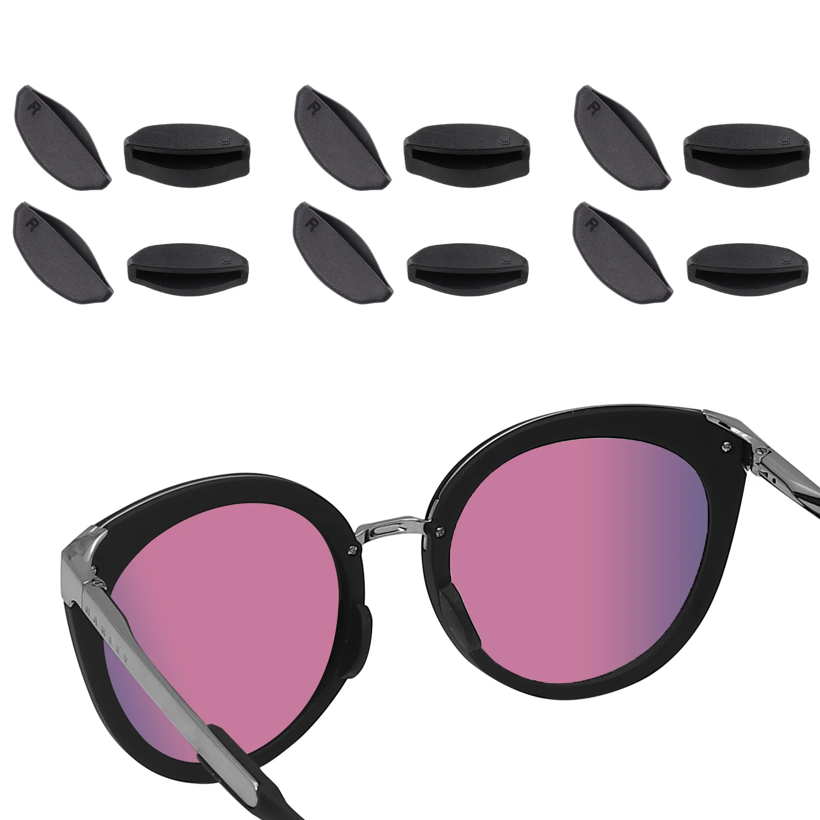 

OOWLIT New Silicone Nosepads Replacement for Oakley HSTN / Side Swept / Spindrift / Top Knot / Wildrye Sunglass