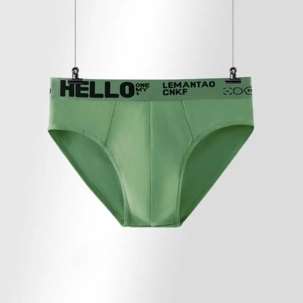 

5PCS Simple Low Waist Men Thin Panties Elastic Briefs Underwear for Men Male Lingerie Letter Underpants Male