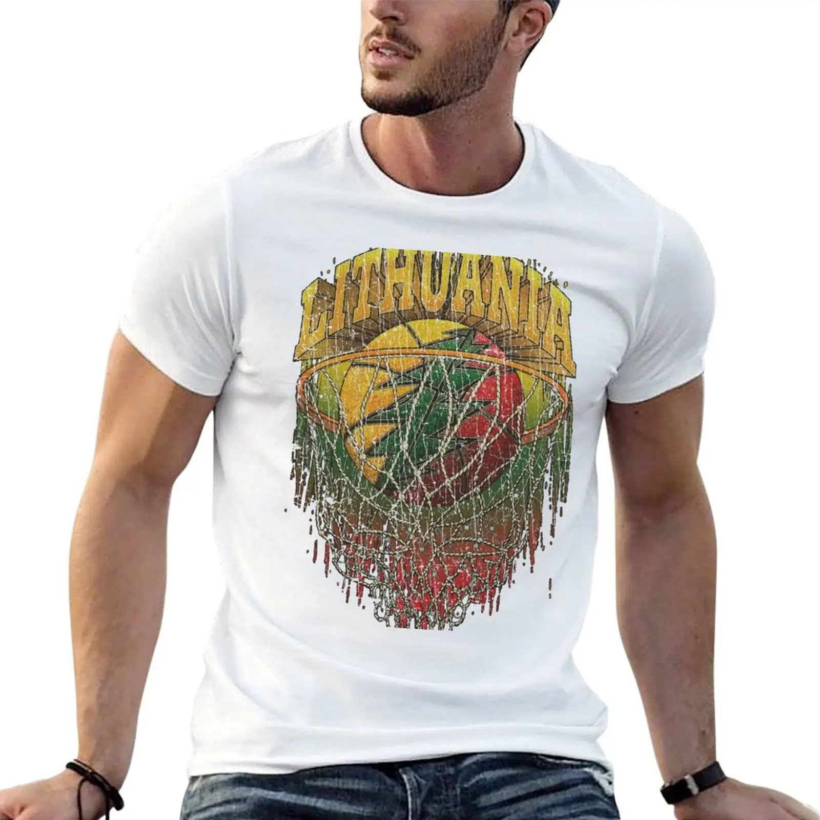 

Lithuania Basketball 1992 T-Shirt cotton t shirt man t shirts with prints T-Shirt