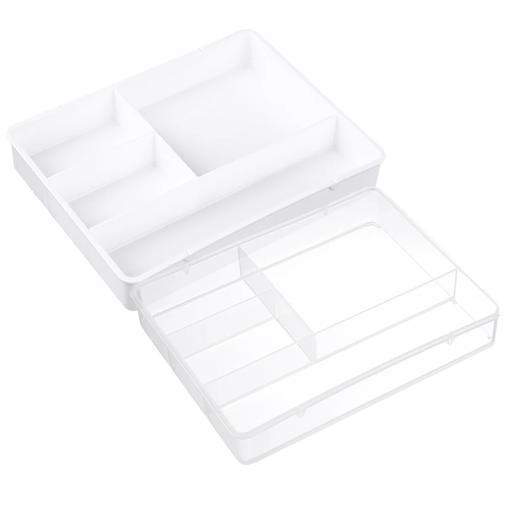

2pcs Desktop Makeup Compartment Storage Box Desk Organizer For Cosmetics Brushes Pens Household Table Organizer Large