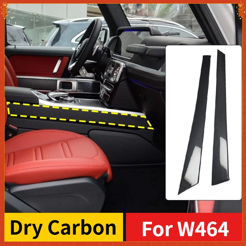 

For Mercedes-Benz G-Class W464 Real Dry Carbon Fiber 2019-2024 Central Control Gear Upper Lower Trim Both Sides Interior Modify