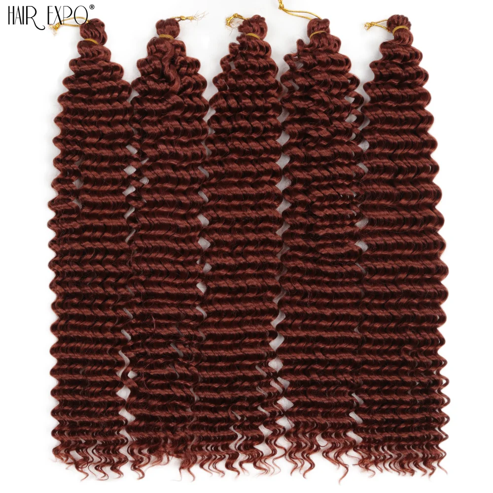 22 "Deep Wave Häkeln Haar synthetische Leidenschaft Twist Flechten Haar verlängerung Afro Locken Wasserwelle Deep Twist Zopf Haar Ozean Welle – Detail 16