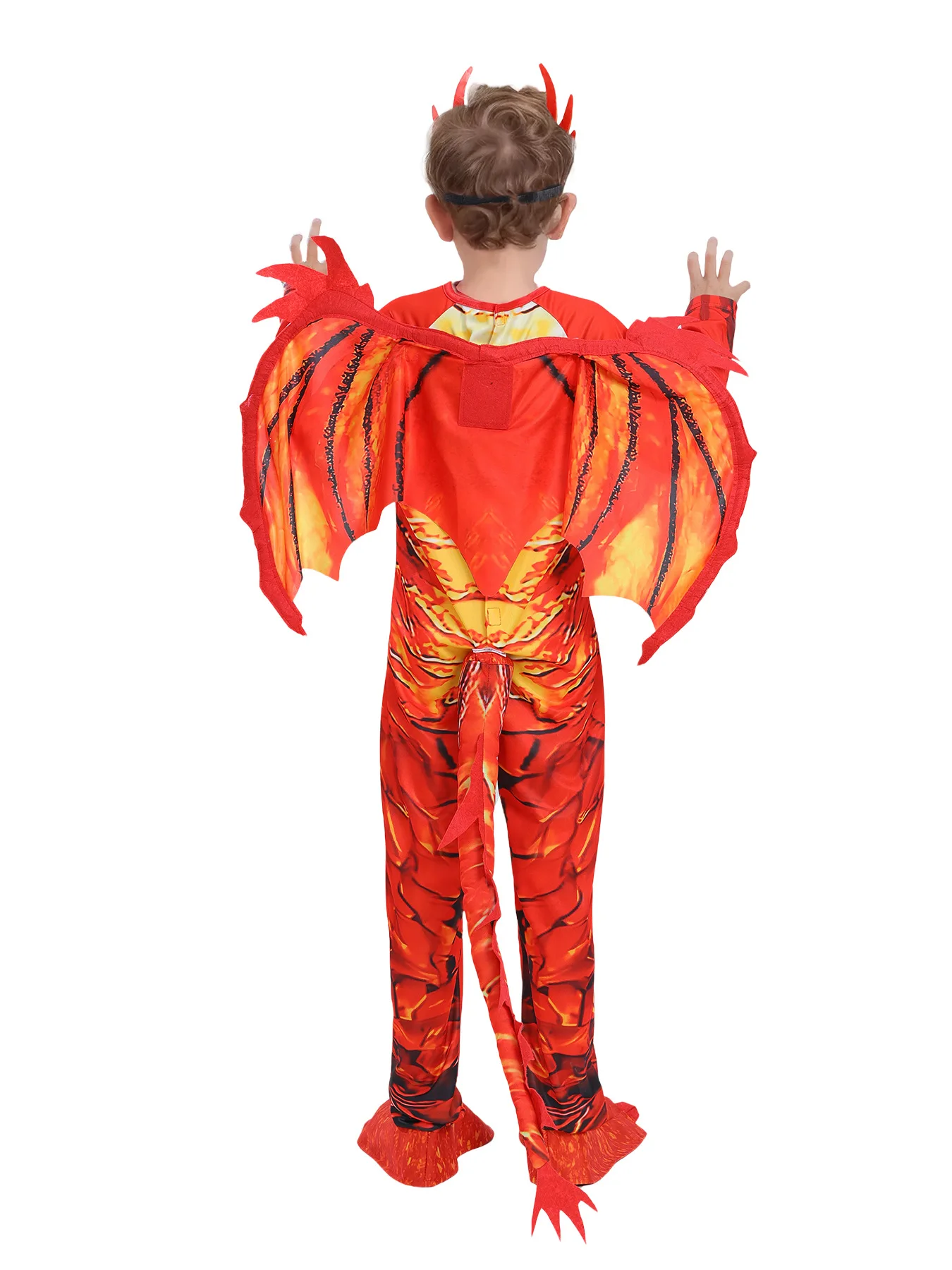 Nuovo colore rosso ragazzi drago cosplay tuta costume per Halloween bambini bambini cavaliere stile carnevale festa vestire set completi