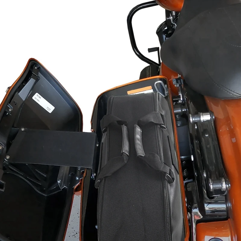 NEW-Motorcycle Saddle Bag Luggage Rack Saddlebag For  Touring Road King Electra Street Glide Ultra Tour 1993-2018