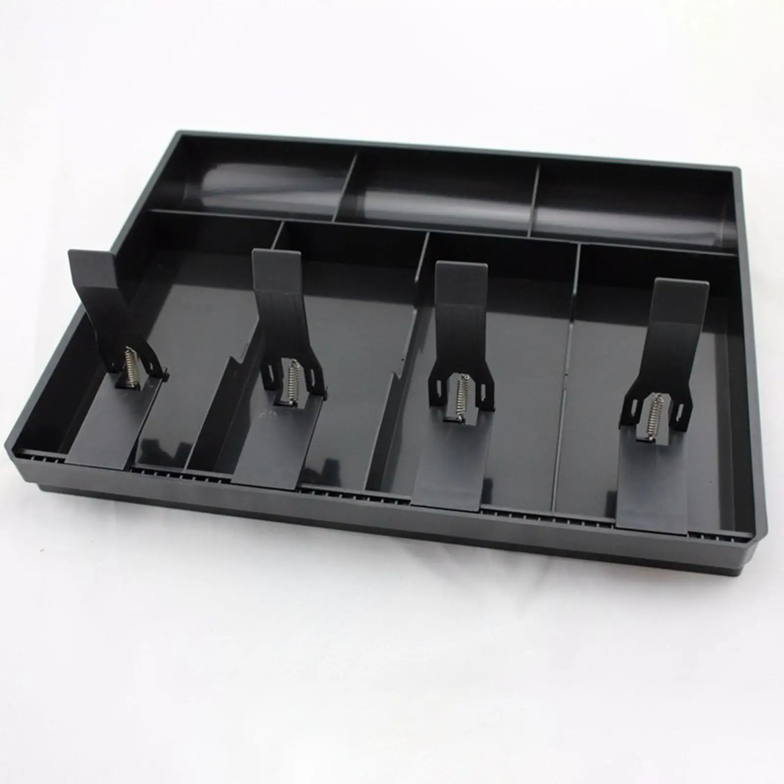 Replacement Cashier Drawer Storage Tray with Clip Money Cash Coin Box Classify 4 Bills 3 Coins for Stores