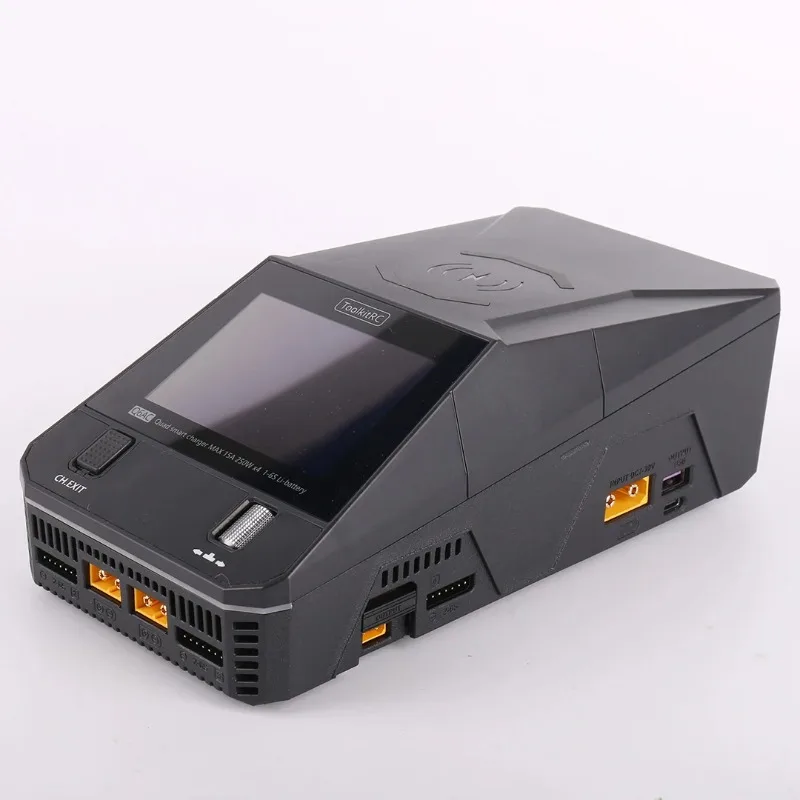 ToolkitRC Q6AC Charger AC 400W/DC 1000W 4CH Output Built-in 65W USB A/TYPEC Output ,LiPo, 1-6S NiMH 1-16S,PB 1-10S Charger IPS