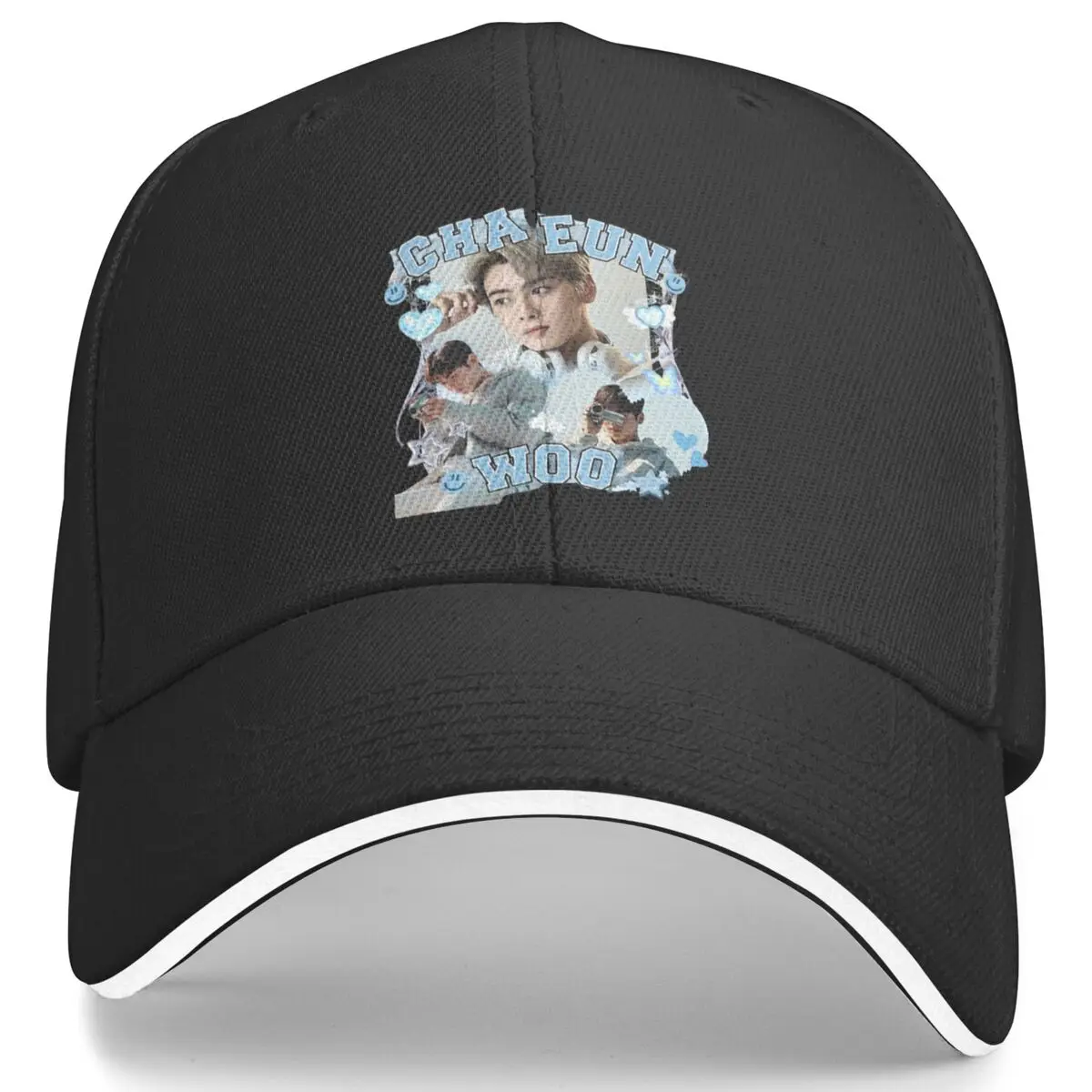 Cha Eunwoo Astro Cha Eun Woo Baseball Cap Singer K-pop Design Print Trucker Hat Summer Unisex-Teens Kpop Rock Snapback Cap