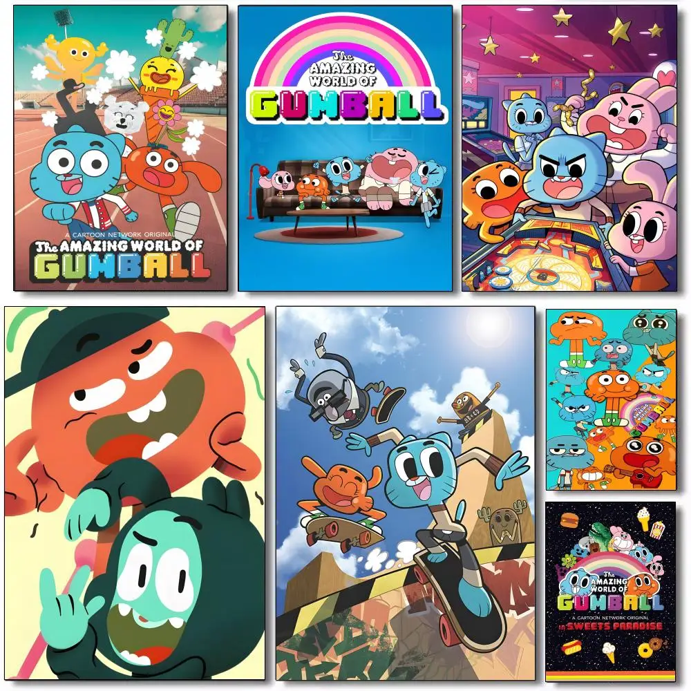 The Amazing World of G-Gumball Poster, hochwertige, schlichte Wanddrucke, Teenagerzimmer, Wohnheim, Heimdekoration, Kunstposter, Geschenke