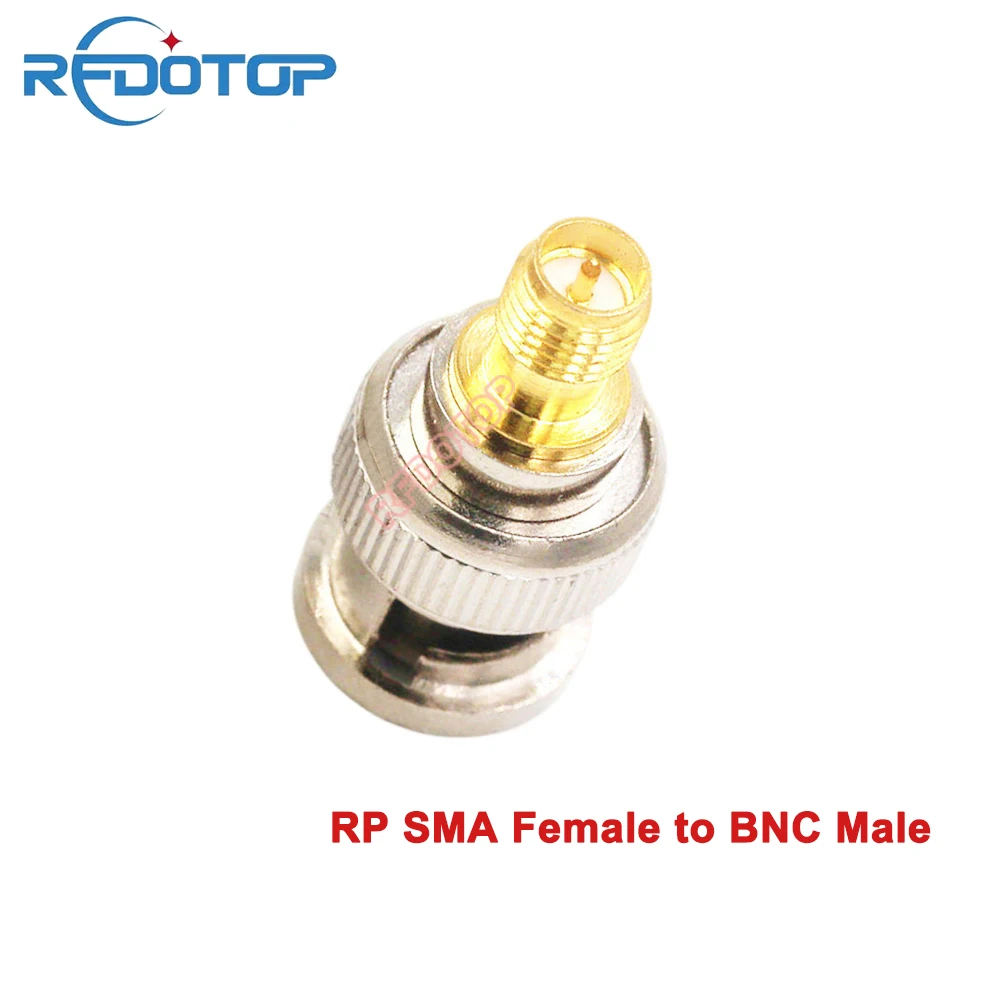 10PCS/lot RP-SMA Female Jack to BNC Male Plug Connector Adapter For WiFi Radio Antenna BNC to SMA RF Kit Coaxial Wholesales