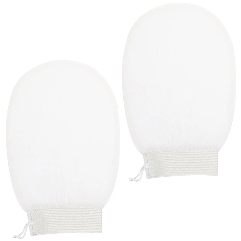 2 قطعة قفازات سنفرة الجسم قفازات حمام التقشير قابلة لإعادة الاستخدام لوازم تنظيف البشرة لنتائج ناعمة ورقيقة للعناية اليومية #2