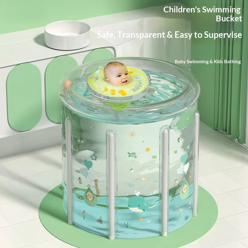 Foldable Thickened Transparent Portable Bath Tub Adult Kids Baby Inflatable Outdoor Home Swimming Pool Collapsible Accesories
