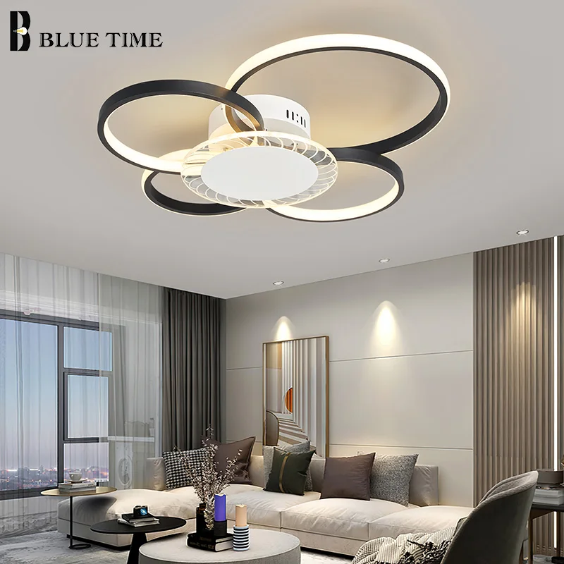 Modern Led Chandelier 110V 220V Circles Ceiling Mount Chandelier Lighting for Living Room Bedroom Dining room Kitchen Luminaires