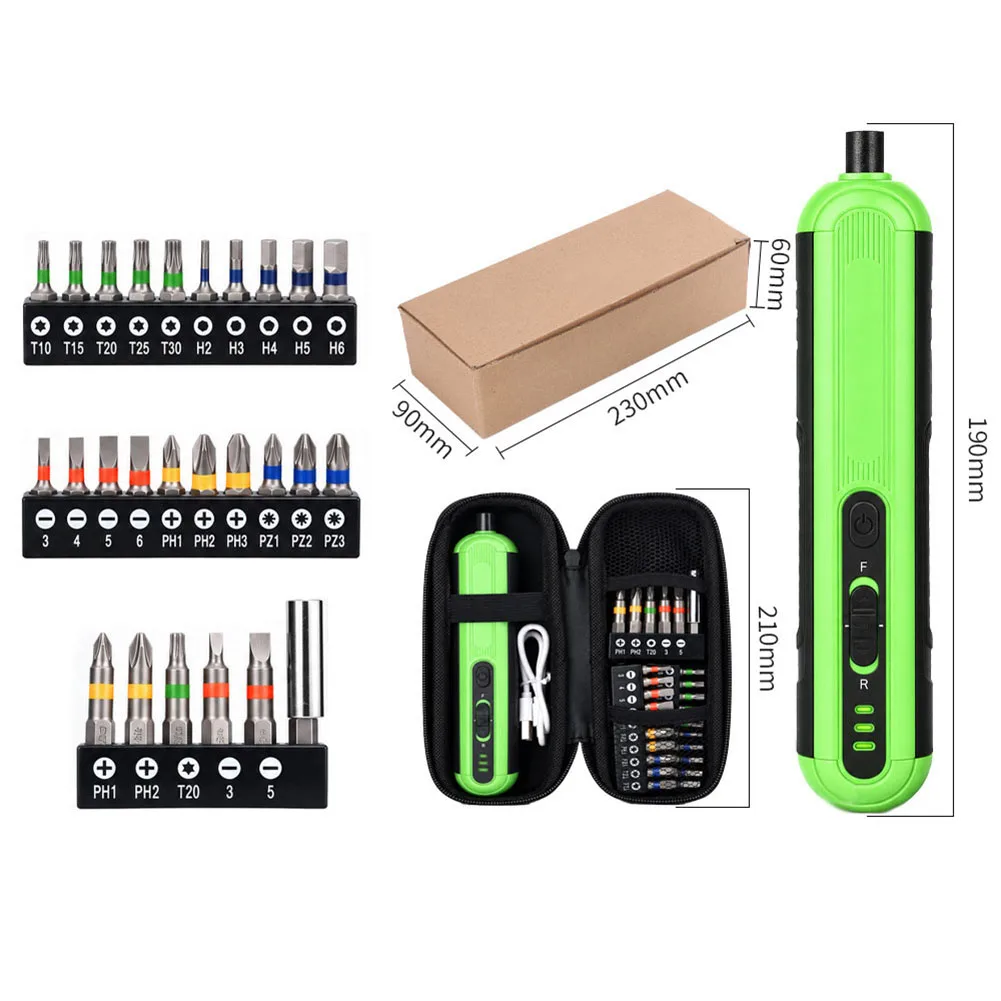 28 Pcs Lightweight 4V Powered Screw Driving Tool Set Small Hand Tool Kit With USB Power Supply Household Bolt Fastening Assembly