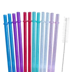 Colored Hard Straws Plastic Straws With Buckles Anti Falling Straws Pp Hard Tubes For Reuse