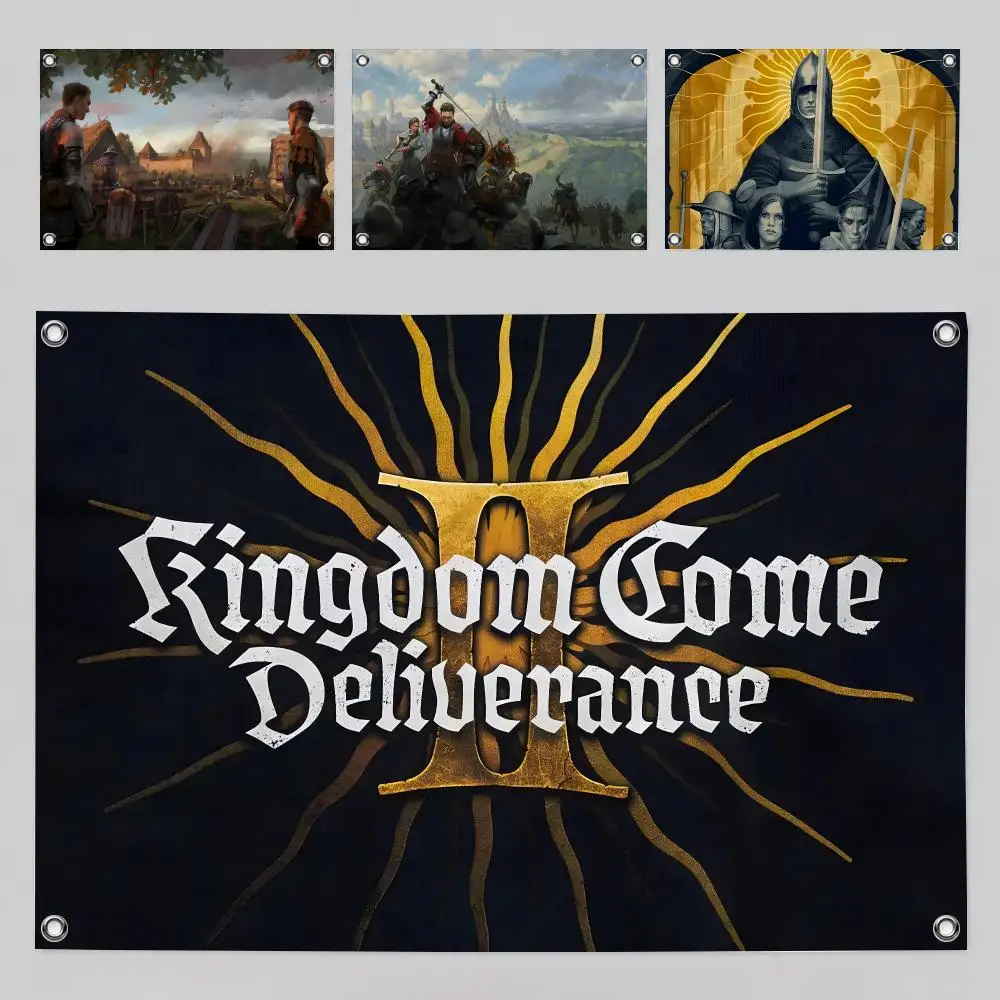 Kingdom Come Deliverance Medieval RPG Game Flags Home Yard & Garden Decor Banner - Indoor Outdoor Wall Hanging Flag