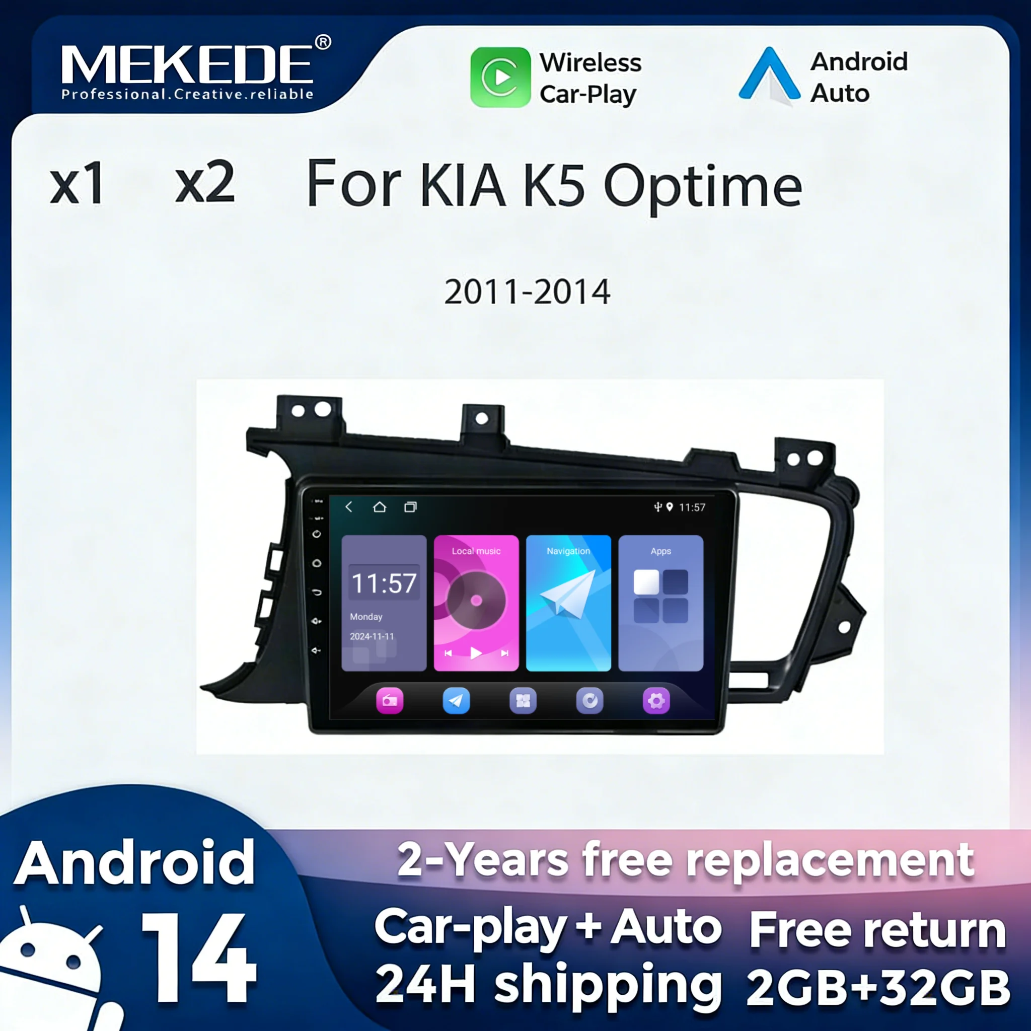 

Android Auto Car Play For KIA Optima K5 2013-2015 Car Radio HD Screen GPS Navigation Multimedia Video Player WIFI Autoradio DSP