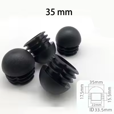4pcs Spherical Head Black Plastic Round Head Tube Hole Plugs Chair Leg Caps Insert Plugs Floor Protector Furniture Bottom Covers - Image 10