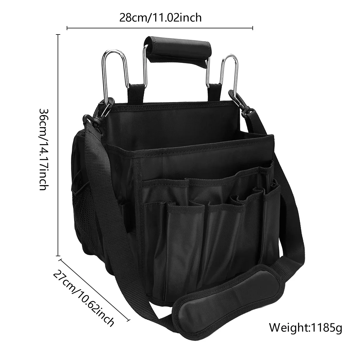 Black Hairdressing Bag Hair Scissor Handbag High Capacity Salon Tool Makeup Storage Travel Styling Carry Case