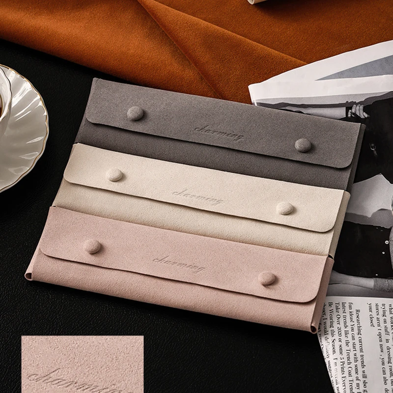 Microfiber Travel Jewelry Bags Portable Necklace Earring Ring Storage Bag Jewelry Organizer Export Packaging for Jewelry