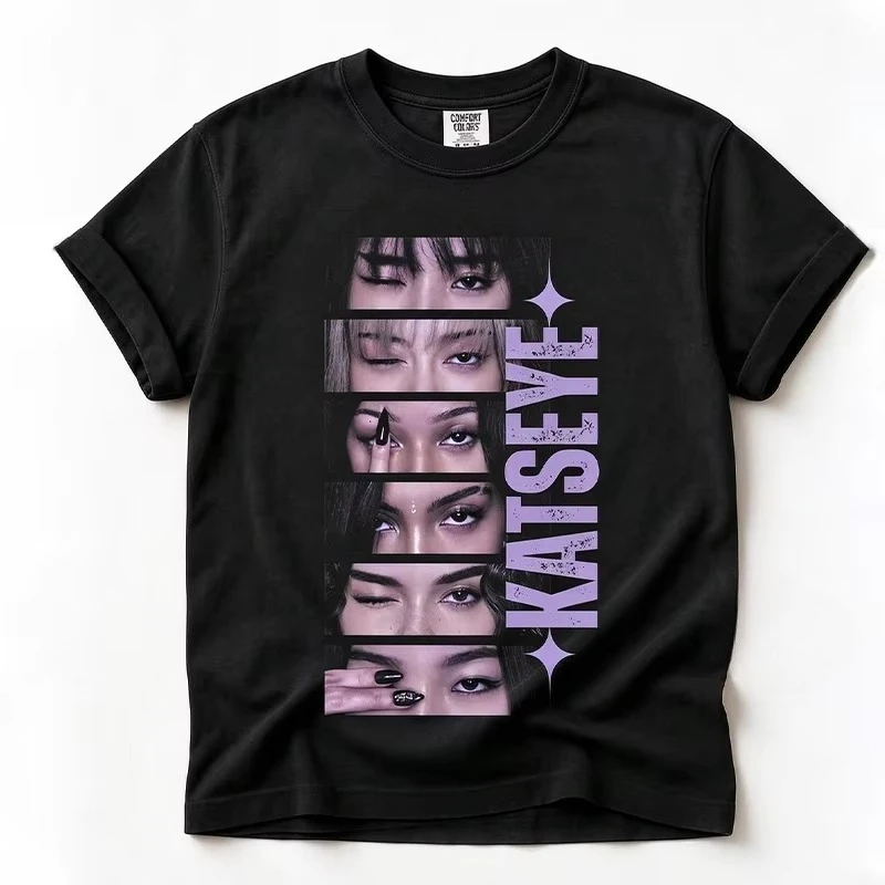 KATSEYE Graphic T Shirt Gril Group Kpop Kids Girls Tee-shirt High Quality Heavy Streetwear Korean Top Clothing