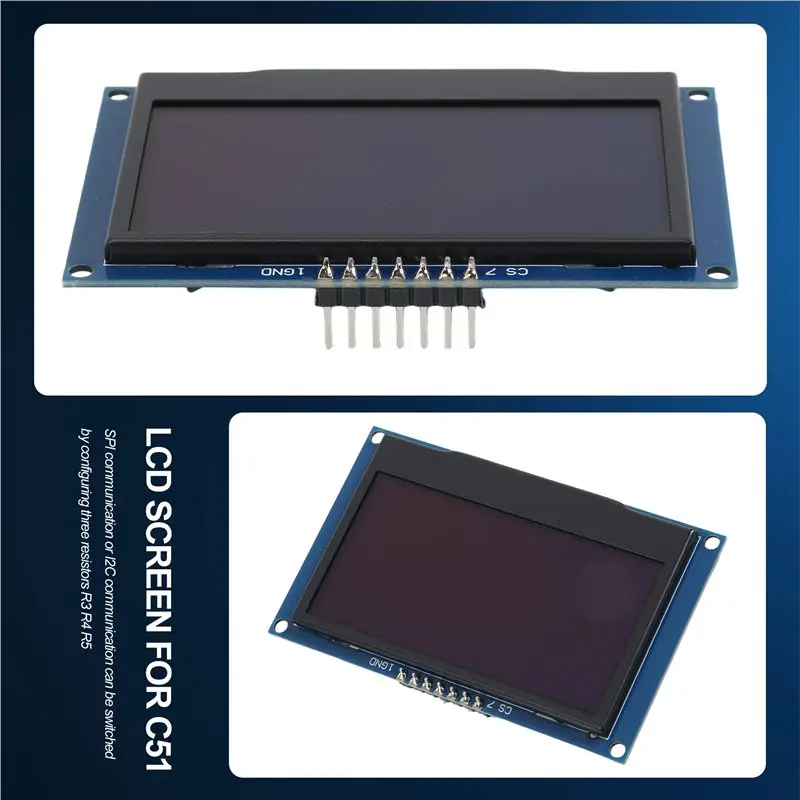 M51K-2.42 Inch 12864 128X64 OLED Display Module IIC I2C SPI Serial LCD Screen For C51 STM32 SSD1309