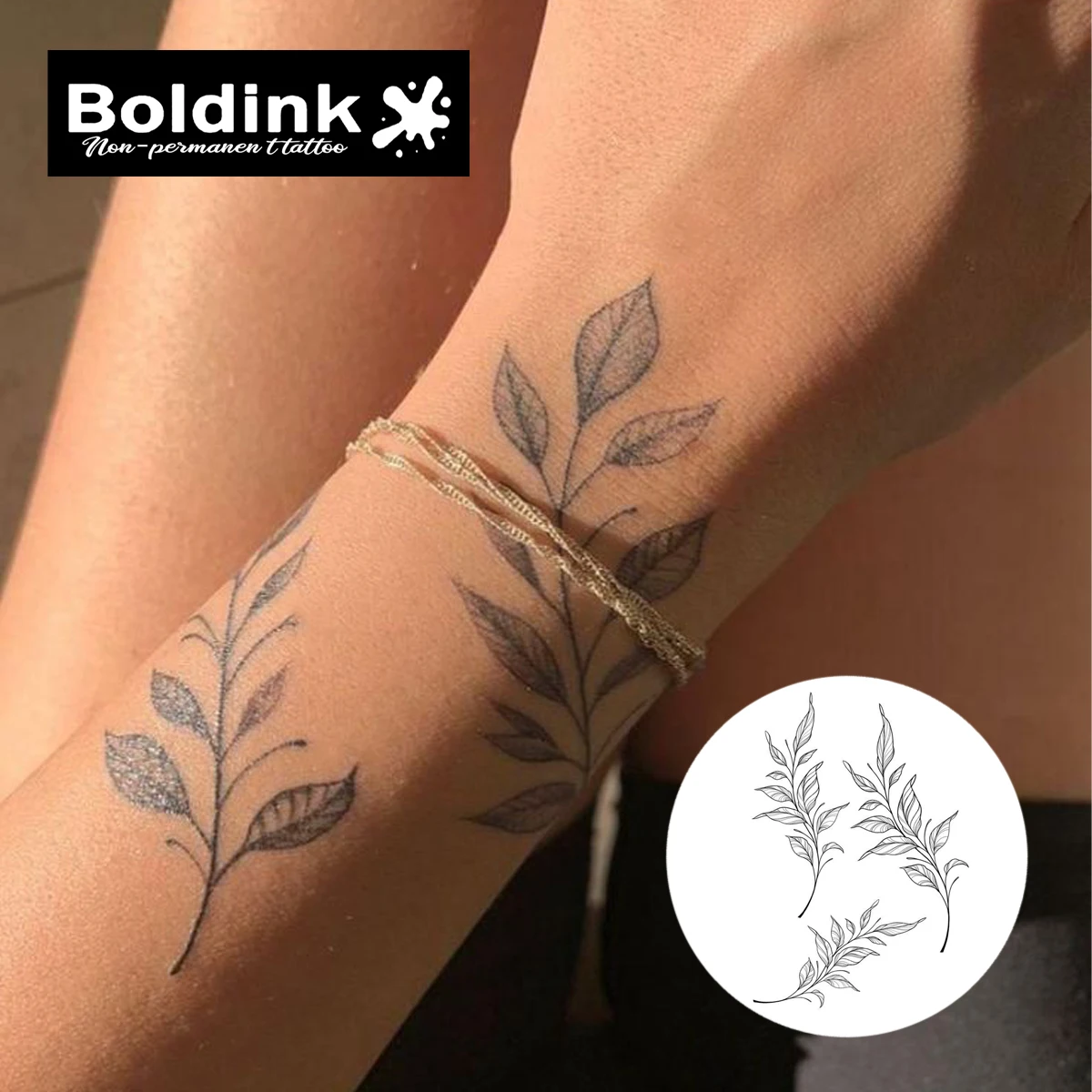 Boldink Realistic Vein Temporary Tattoo Stickers | 15 Days Waterproof | Music Festival Wear Password