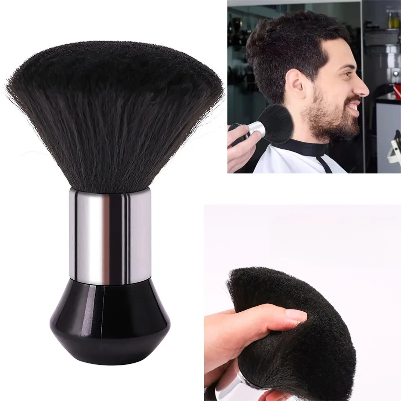 Hohe Qualität Schwarz Friseur Wischen Hals Haar Reinigung Duster Haar Schneiden Pinsel Für Barbershop Haar Cut Pinsel Zubehör