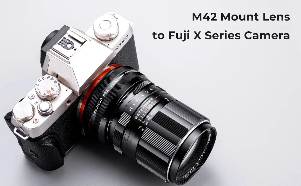 K & F مفهوم M42-FX IV 4 ل M42 برغي جبل إلى Fujifilm فوجي X-E2S S10 XT200 X-T10 X-T3 H2 XT5 X-Pro1 X-Pro2 T4 محول العدسة