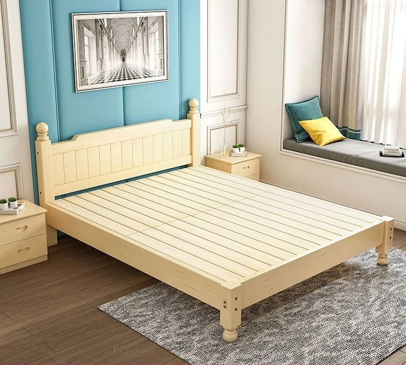 

solid wood bed 1.8 meters double bed, modern and simple