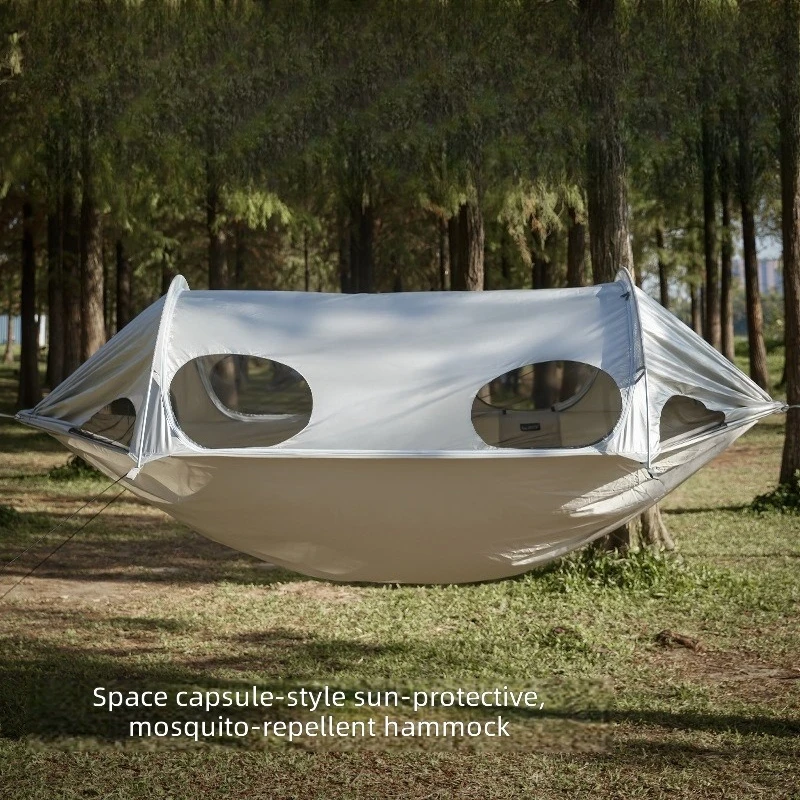 

Hammock with Mosquito Net, Portable Double Swing for Camping, Outdoor Family Use, UV Protection, Durable and Comfortable