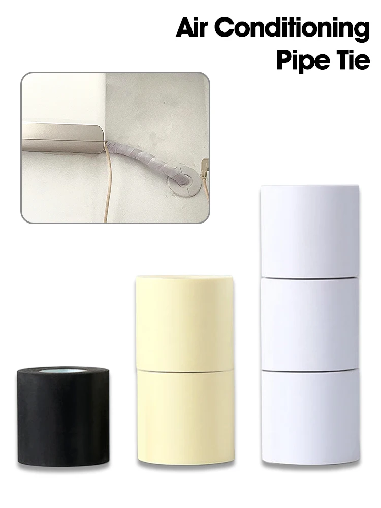 60mm X 9M Air Conditioner Waterproof Pipe Tape Outdoor Unit Duct Sunscreen PVC Tape  Fitting For Air Conditioning Installation