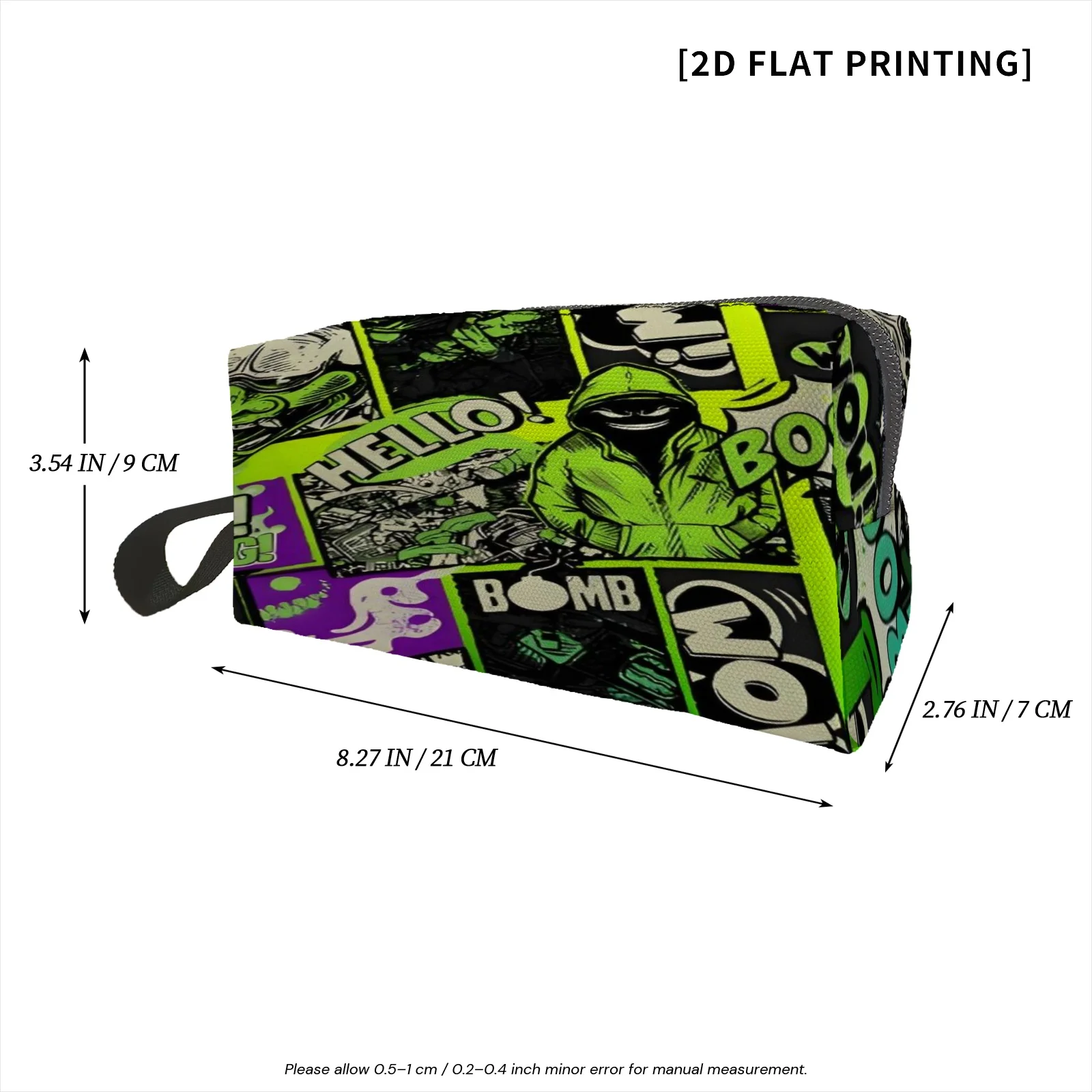 Demon Street Graffiti Explosion English Letter Pencil Case makeup bag Student Pen Bag School Supplies Pencil Pouch Best Gift