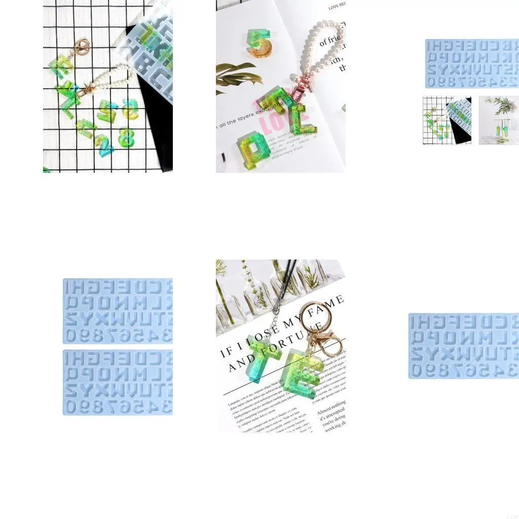 

Alphabets Letter Number Silicone Mold Earring Pendant Keychain Mold Crystal Epoxy Resin Mould Home Decorations Crafts