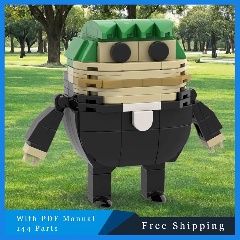 

144 шт. MOC знаменитые персонажи аниме Brickheadz, модель строительного блока, детские рождественские подарки, вдохновляющий неограниченный креативный строительный набор