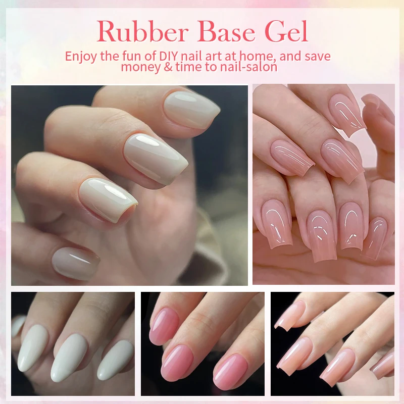 BORN PRETTY 250g Nude Pink Rubber Base Gel Nail Polish Crystal Natural Color Semi Permanent Soak off UV LED Gel Nail Art Varnish