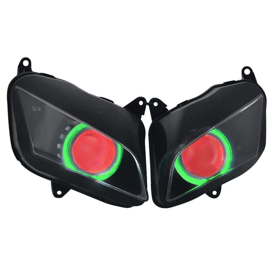 

Motorcycle Part Projector illumination Headlamp Assembly LED Headlight HID Bi-Xenon Angel EyesFor Honda CBR600RR 2007-12 Custom