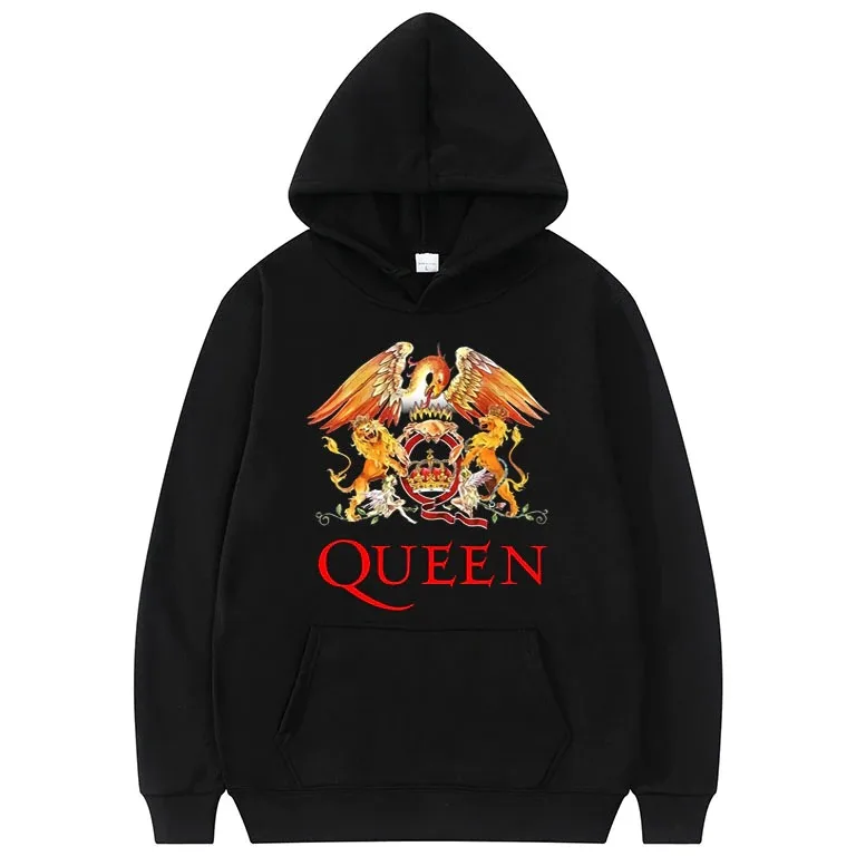 Hoodies Queen Rock Band Printed Sweatshirt Men Women Fashion Oversized Sweatshirts Hoodie  Harajuku Unisex Clothing Coat