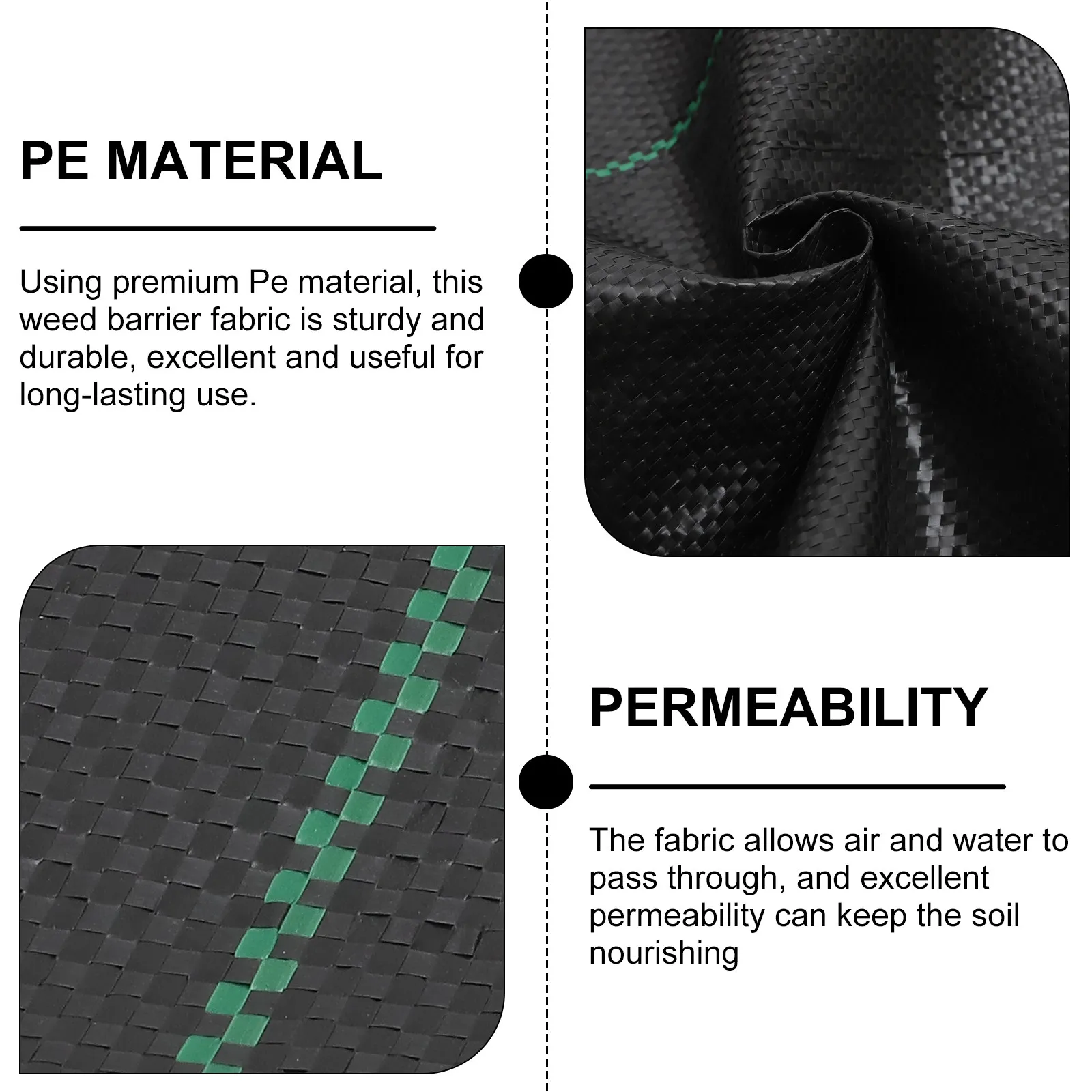 

Высококачественная агроткань PE для защиты от сорняков, для садов, ландшафтного дизайна, защиты деревьев, мульчирующих колец и контроля роста сорняков