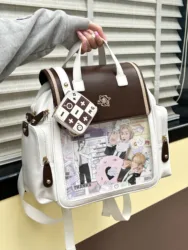 New Ita Bag 2024 Summer Transparent Backpacks for Teenage Popular Preppy Style PU School Bags Display Rucksack Сумка Bolsas