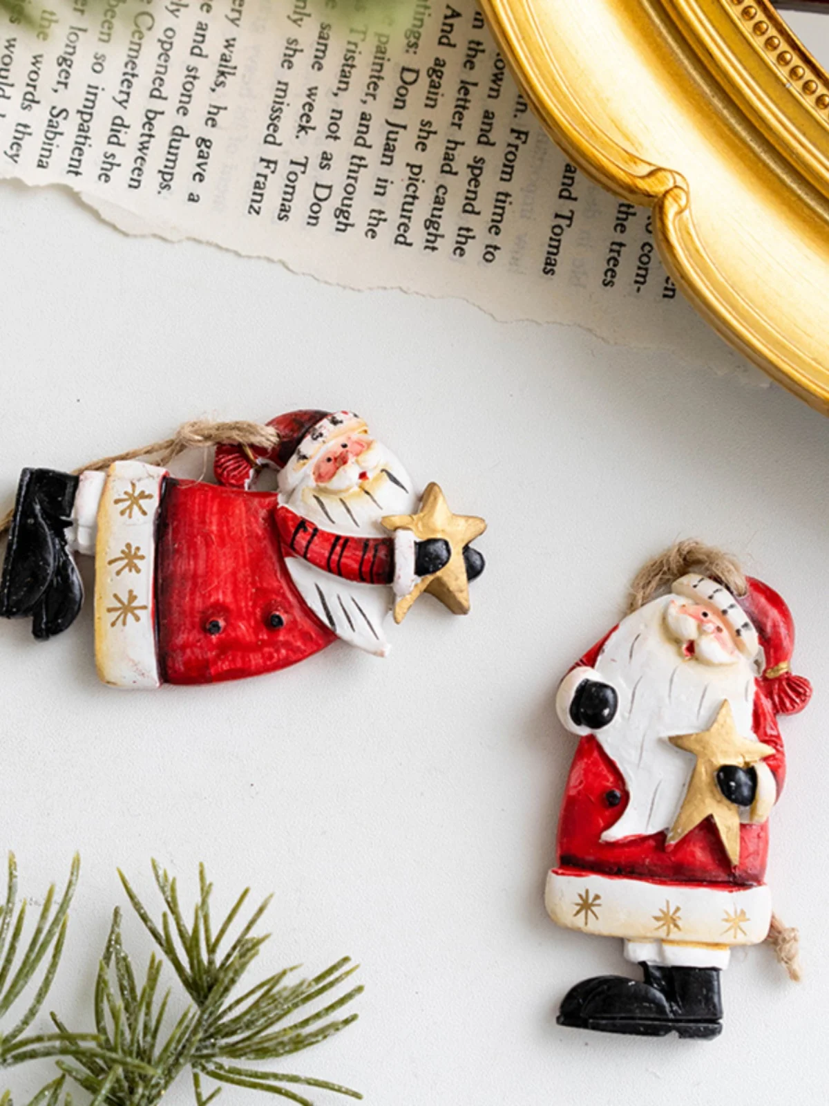 

Christmas Decoration Resin Elderly Small Pendant American Retro