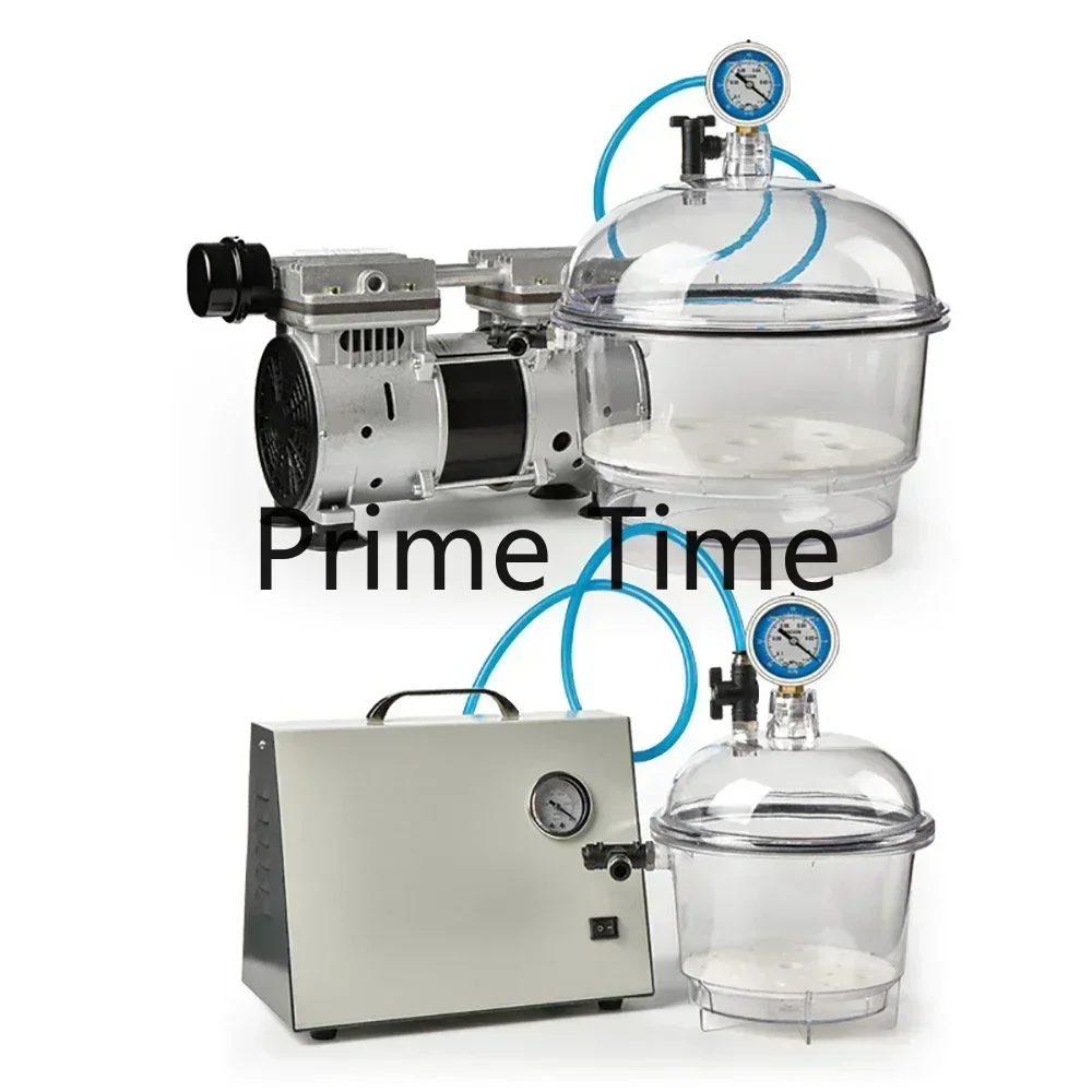 Laboratory Plastic Vacuum Dryer Transparent Vacuum Drying Vessel Polycarbonate Storage Tank Ball Valve Pressure Gauge 150MM