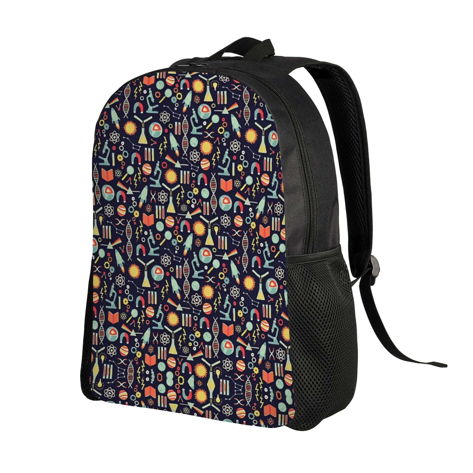 Chemistry Science Test Tubes Lab School Subject Backpack  Male Polyester Travel Backpacks Durable Aesthetic School Bags Rucksack