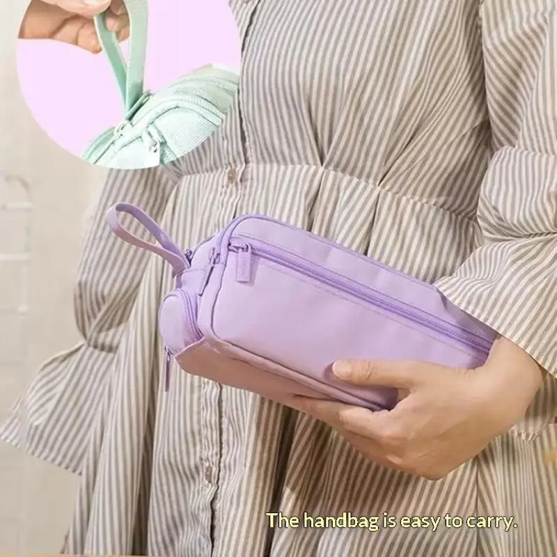 Large Capacity Multi-Functional Pencil Case Three-Layer Stationery Box For Elementary School Students Storage Bag Cross-Border